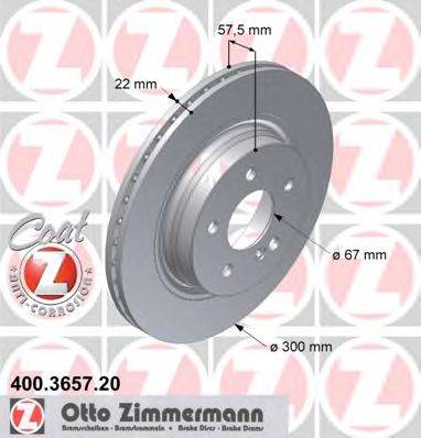 ZIMMERMANN 400365720 гальмівний диск