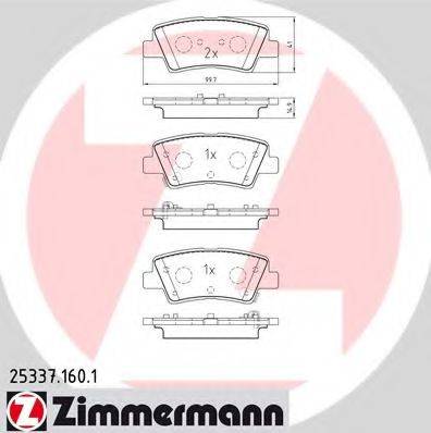 ZIMMERMANN 253371601 Комплект гальмівних колодок, дискове гальмо