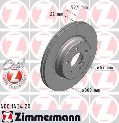 ZIMMERMANN 400143420 гальмівний диск