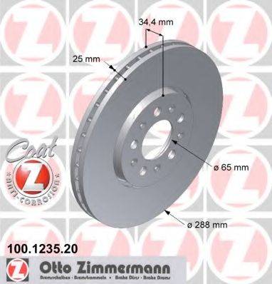 ZIMMERMANN 100124720 гальмівний диск