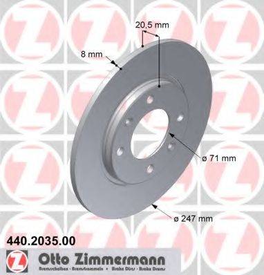 ZIMMERMANN 440203500 гальмівний диск