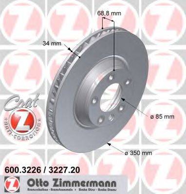 ZIMMERMANN 600322720 гальмівний диск