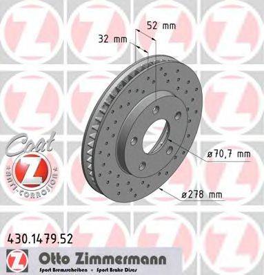 ZIMMERMANN 430147952 гальмівний диск