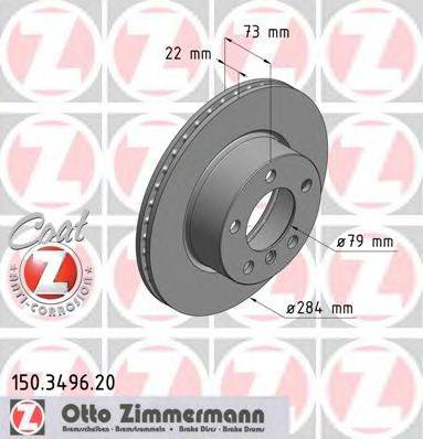 ZIMMERMANN 150349620 гальмівний диск