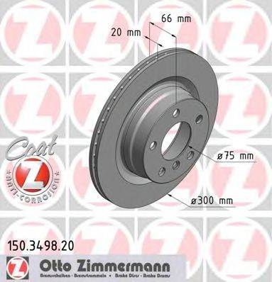 ZIMMERMANN 150349820 гальмівний диск