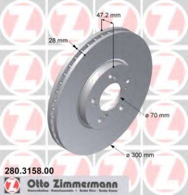 ZIMMERMANN 280315800 гальмівний диск