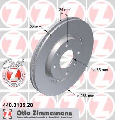 ZIMMERMANN 440310520 гальмівний диск