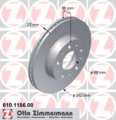 ZIMMERMANN 610118600 гальмівний диск