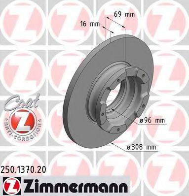 ZIMMERMANN 250137020 гальмівний диск