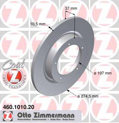 ZIMMERMANN 460101020 гальмівний диск