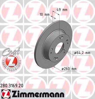 ZIMMERMANN 280316920 гальмівний диск