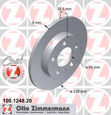 ZIMMERMANN 100124820 гальмівний диск