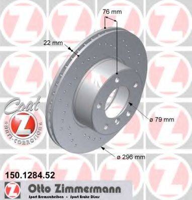 ZIMMERMANN 150128452 гальмівний диск