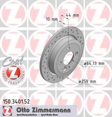 ZIMMERMANN 150340152 гальмівний диск