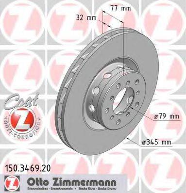 ZIMMERMANN 150346920 гальмівний диск