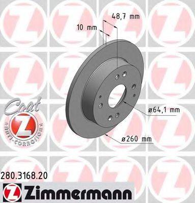 ZIMMERMANN 280316820 гальмівний диск