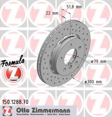 ZIMMERMANN 150128870 гальмівний диск