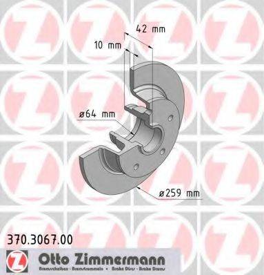 ZIMMERMANN 370306700 гальмівний диск