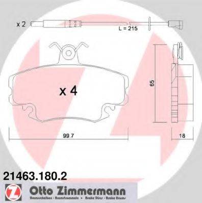 ZIMMERMANN 214631802 Комплект гальмівних колодок, дискове гальмо