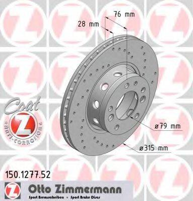 ZIMMERMANN 150127752 гальмівний диск