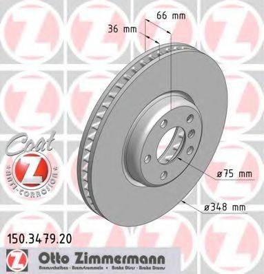 ZIMMERMANN 150347920 гальмівний диск