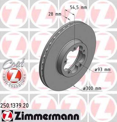 ZIMMERMANN 250137920 гальмівний диск