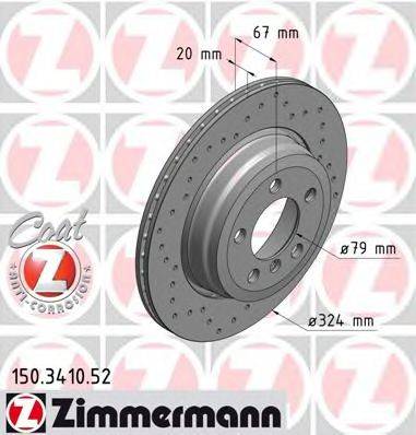 ZIMMERMANN 150341052 гальмівний диск