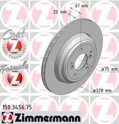 ZIMMERMANN 150345675 гальмівний диск