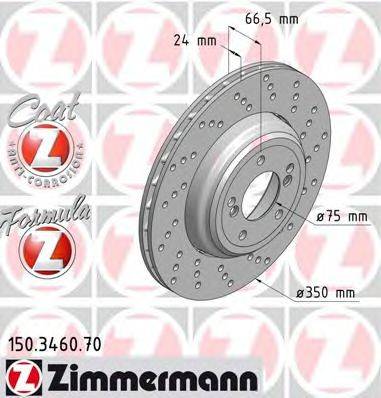 ZIMMERMANN 150346070 гальмівний диск