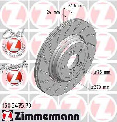 ZIMMERMANN 150347570 гальмівний диск