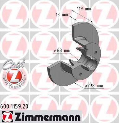 ZIMMERMANN 600115920 гальмівний диск