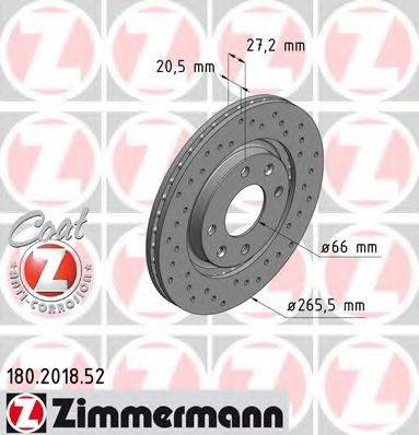 ZIMMERMANN 180201852 гальмівний диск