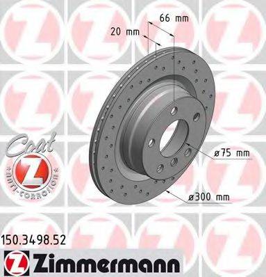 ZIMMERMANN 150349852 гальмівний диск