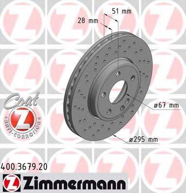 ZIMMERMANN 400367920 гальмівний диск