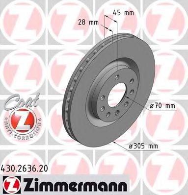 ZIMMERMANN 430263620 гальмівний диск