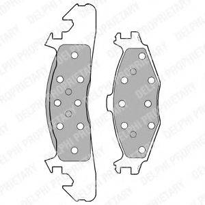 DELPHI LP1163 Комплект гальмівних колодок, дискове гальмо