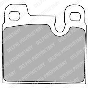 DELPHI LP1230 Комплект гальмівних колодок, дискове гальмо