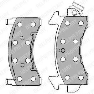 DELPHI LP1258 Комплект гальмівних колодок, дискове гальмо