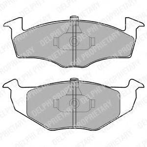 DELPHI LP1601 Комплект гальмівних колодок, дискове гальмо