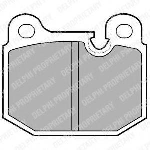 DELPHI LP161 Комплект гальмівних колодок, дискове гальмо