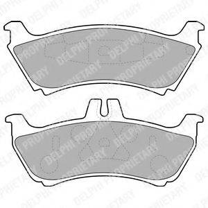 DELPHI LP1692 Комплект гальмівних колодок, дискове гальмо