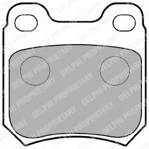 DELPHI LP590 Комплект гальмівних колодок, дискове гальмо