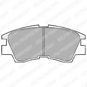 DELPHI LP633 Комплект гальмівних колодок, дискове гальмо