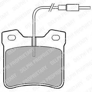 DELPHI LP667 Комплект гальмівних колодок, дискове гальмо
