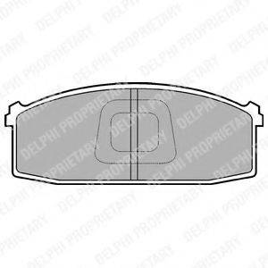 DELPHI LP686 Комплект гальмівних колодок, дискове гальмо