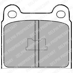 DELPHI LP76 Комплект гальмівних колодок, дискове гальмо