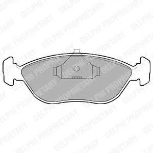 DELPHI LP876 Комплект гальмівних колодок, дискове гальмо
