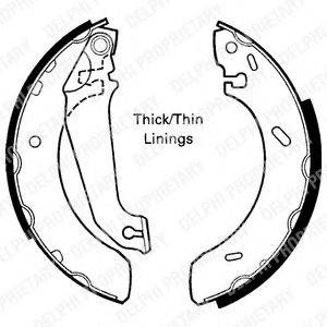 DELPHI LS1617 Комплект гальмівних колодок