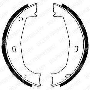 DELPHI LS1851 Комплект гальмівних колодок, стоянкова гальмівна система