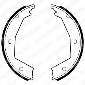 DELPHI LS1873 Комплект гальмівних колодок, стоянкова гальмівна система